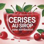 Image bocal cerises au sirop sans stérilisation