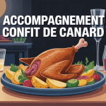 confit de canard accompagnement avec garnitures colorées