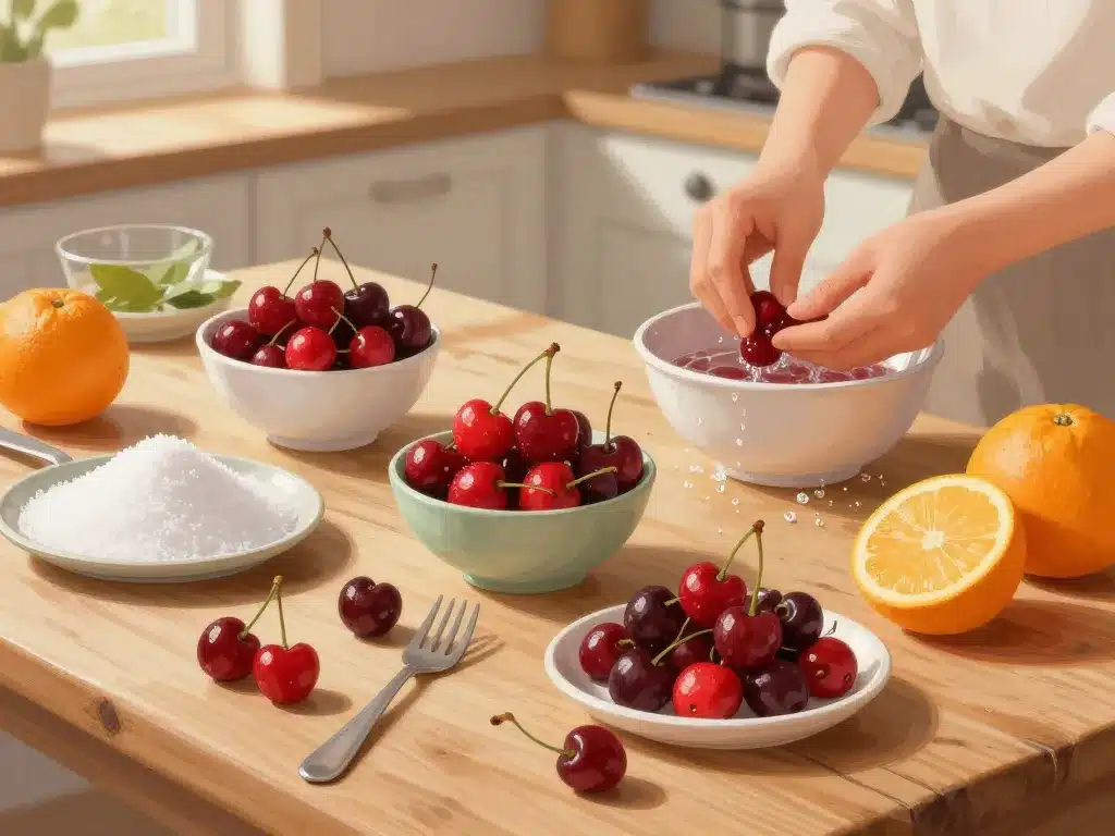 ingrédients et étapes confiture de cerises maison