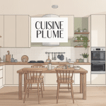 cuisine plume lumineuse et épurée