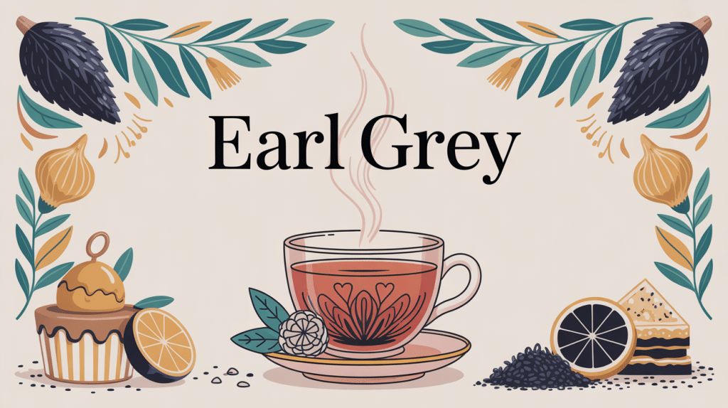 illustration élégante earl grey and pour blog thé