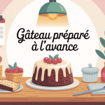 gâteau moelleux sur table pour faire un gâteau 2 jours à l'avance