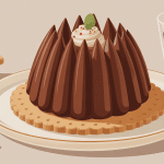 marquise au chocolat avec biscuit sur base biscuitée, dessert raffiné