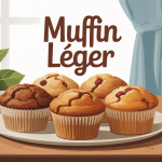 muffin léger sur une assiette avec ingrédients légers