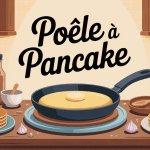 poele a pancake sur plaque dans cuisine lumineuse
