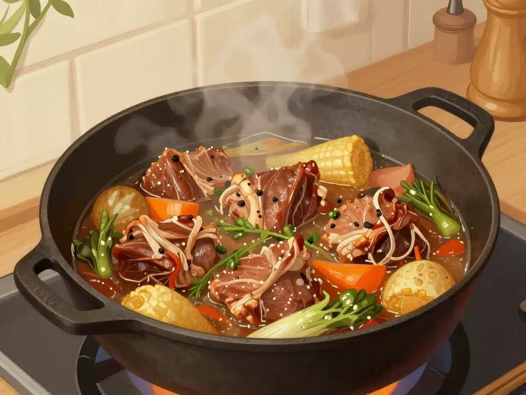 préparation et cuisson daube de sanglier étape par étape