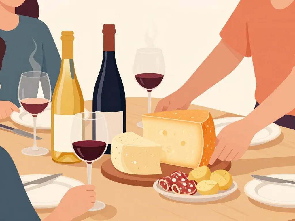 quel vin avec raclette accord vin blanc rouge illustration