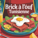 recette brick à l'oeuf tunisienne présentation traditionnelle sur table méditerranéenne