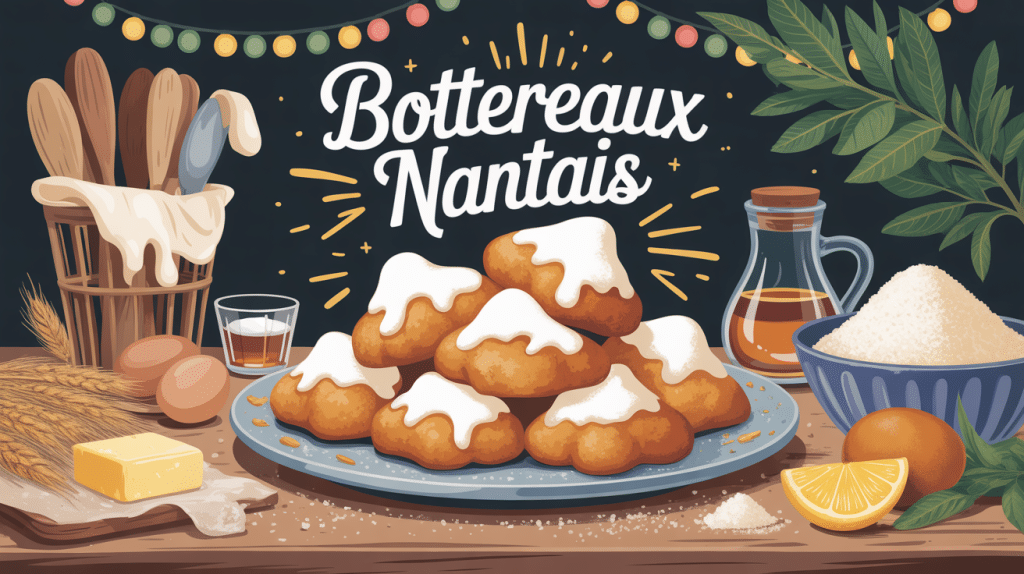 recette des bottereaux nantais pile de beignets dorés sur table festive