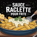 Frites avec sauce raclette pour frite onctueuse