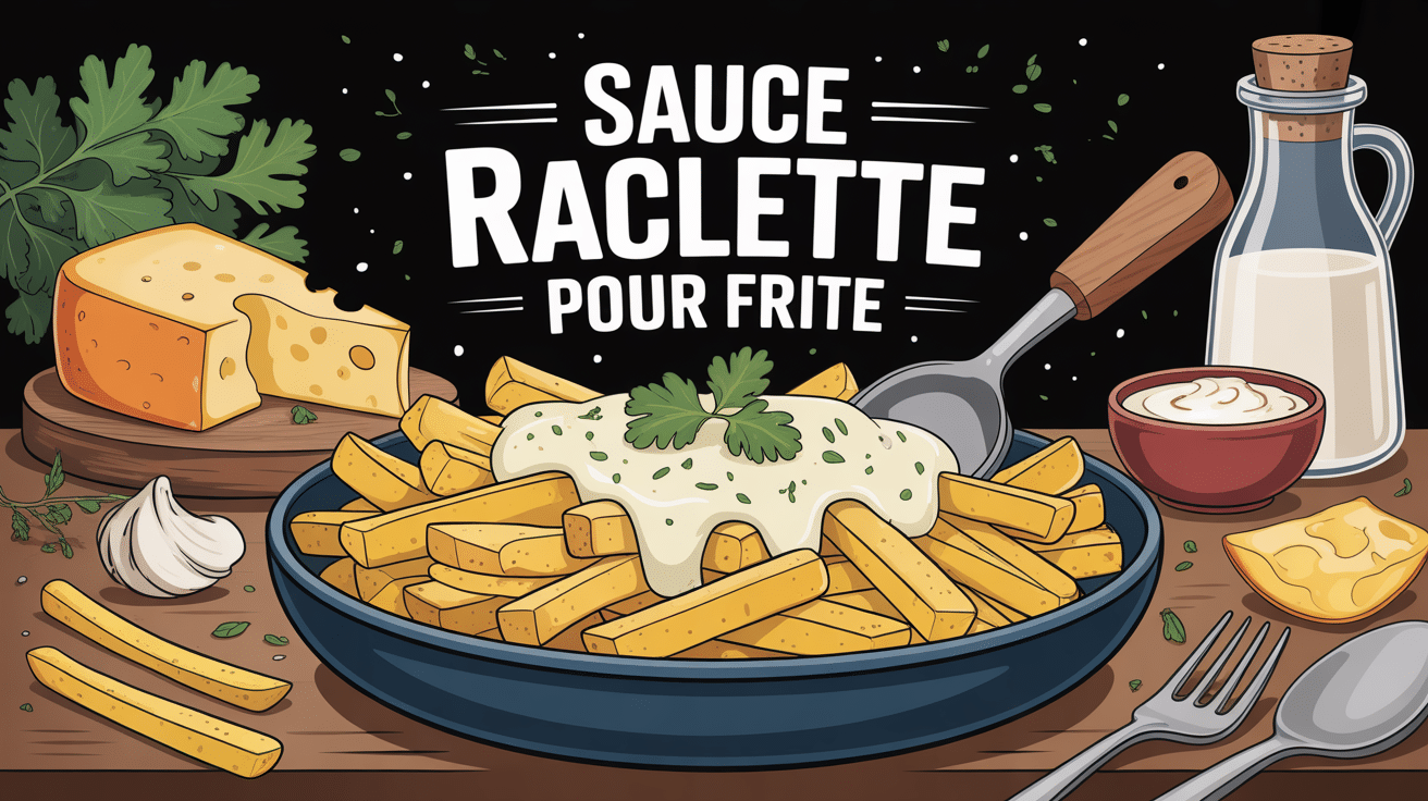 Frites avec sauce raclette pour frite onctueuse