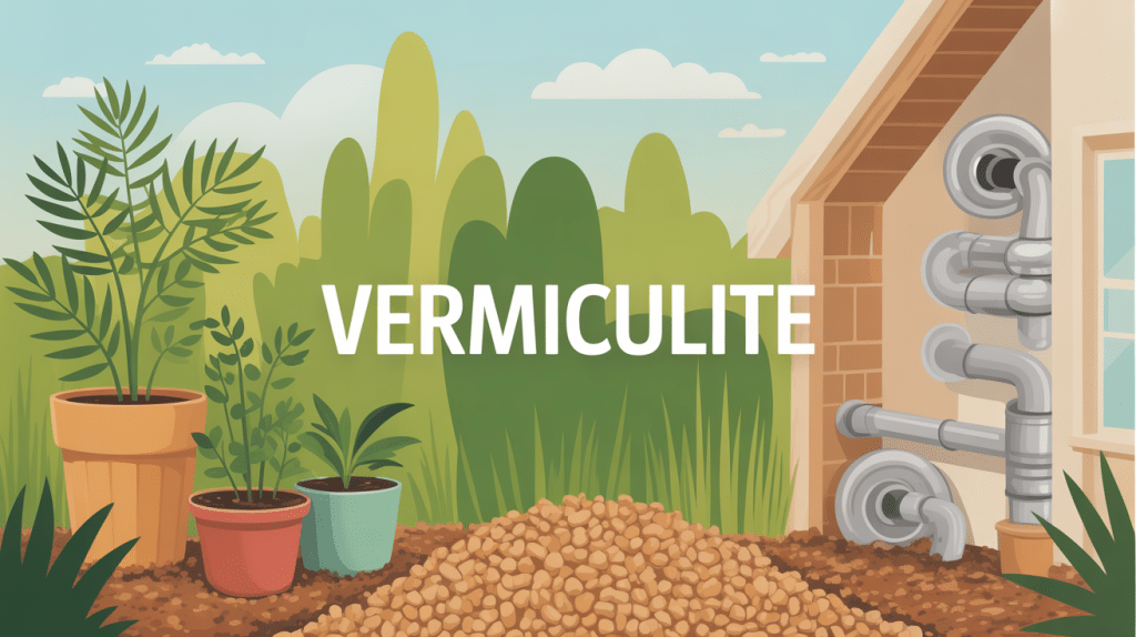 illustration vermiculite entre isolation maison et jardinage