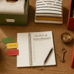 aide rangement maison boîtes tissu checklist