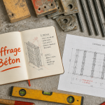Coffrage mur outils matériaux plan chantier
