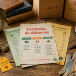 debarras maison objets devis sur table