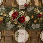 decos de mariage table décorée fleurs et bougies