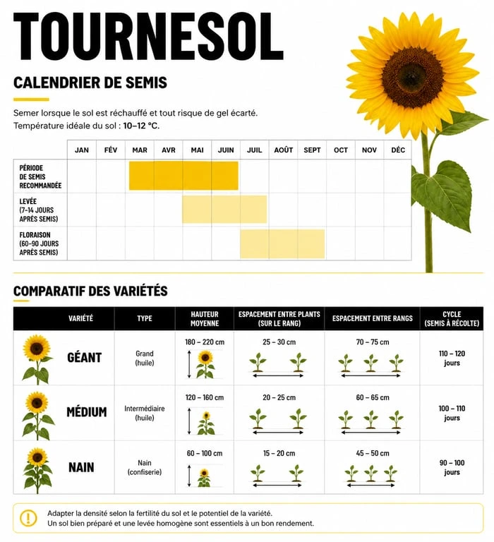 Calendrier et conseils pour planter les graines de tournesol au jardin