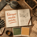 Fabriquer meuble palette outils sur établi bois