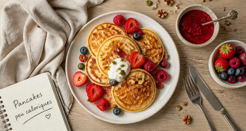 pancake peu calorique healthy avec fruits frais