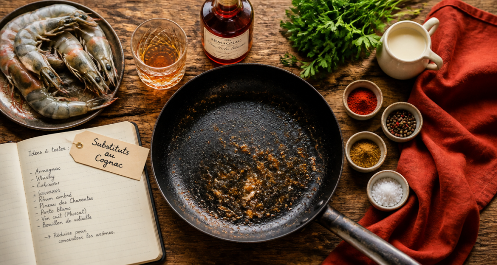 Par quoi remplacer le cognac dans une recette, ingrédients de substitution