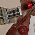 passer un câble horizontal dans une cloison placo, outils, schéma technique