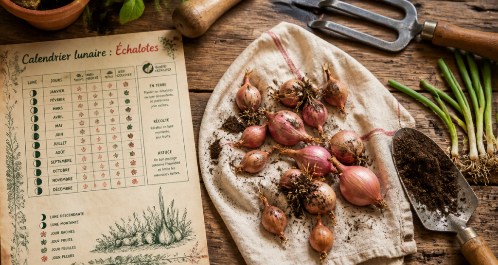 quand planter les échalotes avec la lune calendrier et bulbes
