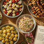 Quel accompagnement avec un barbecue, salades et légumes sur table