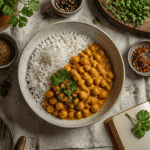 recette facile pas cher curry pois chiches et riz