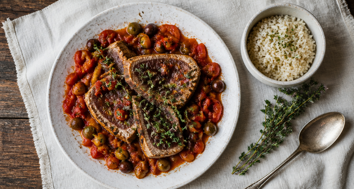 recette thonine à la provençale avec légumes et riz