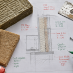 crepi isolant echantillons et outils sur plan