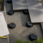 inconvénient terrasse sur plot en chantier, plan technique et outils
