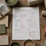 outils crépi muret sur plan de travail