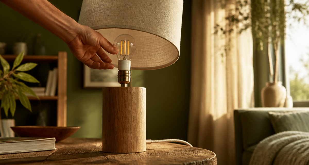 ampoule economique LED installée dans un salon