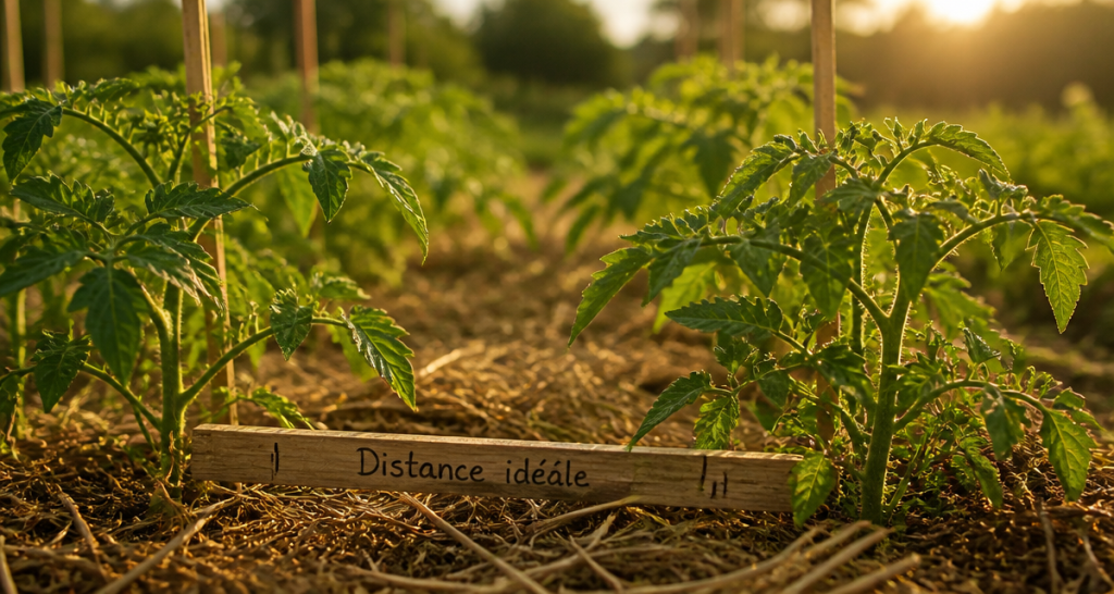 distance entre pieds de tomates sur paillage