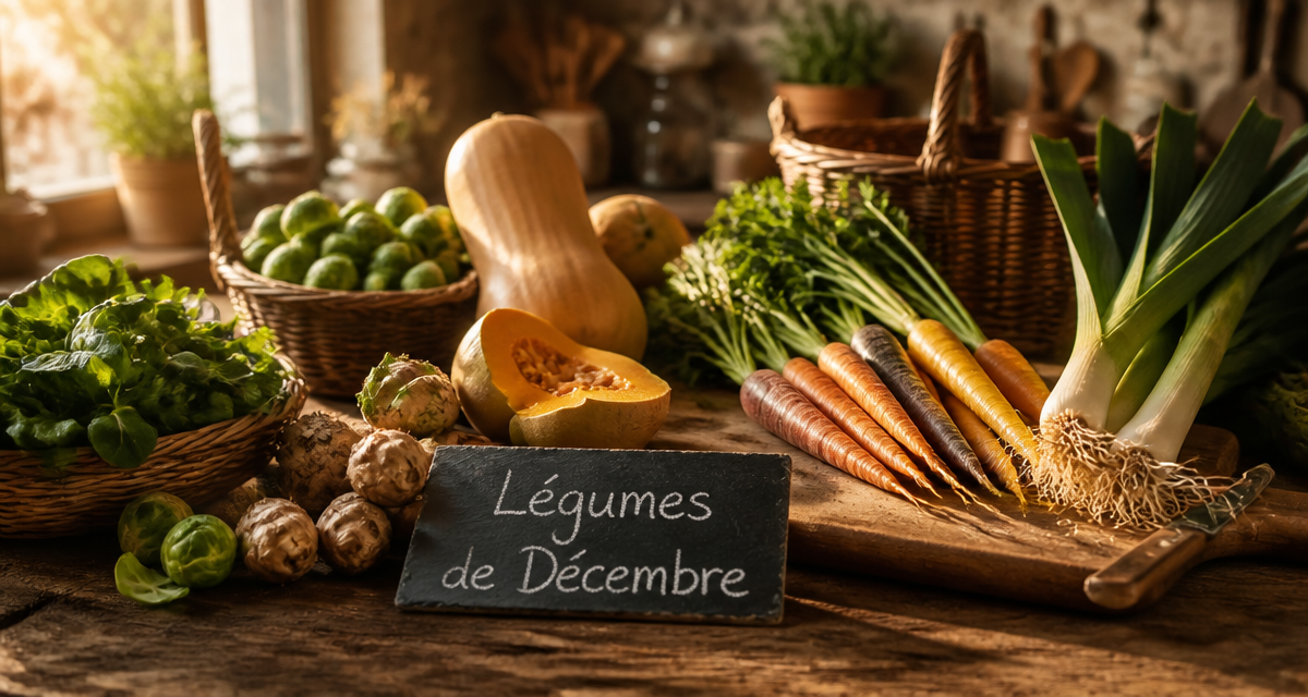 legume decembre variétés locales sur table rustique