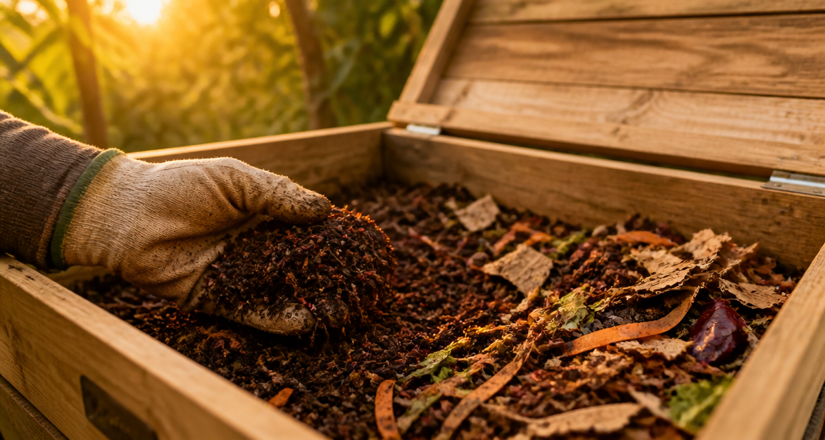 vers de terre compost dans bac lombricompostage