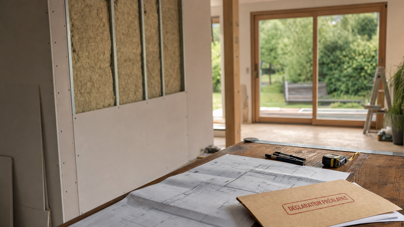 Maison divisée en 2 logements : plan et déclaration préalable