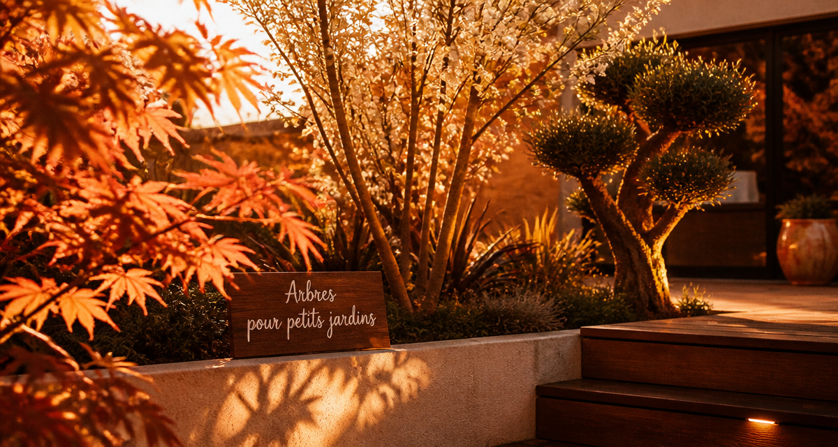 arbres pour petit jardin près d'une terrasse
