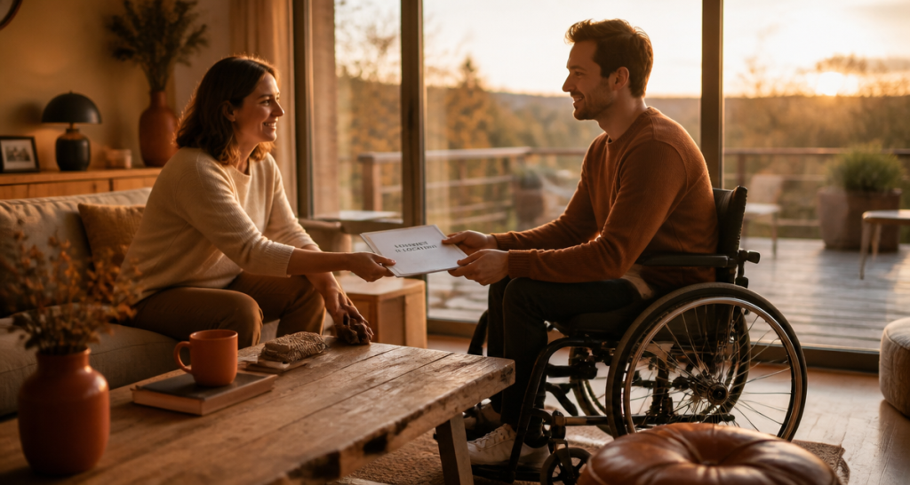 avantage louer personne handicapée salon accessible