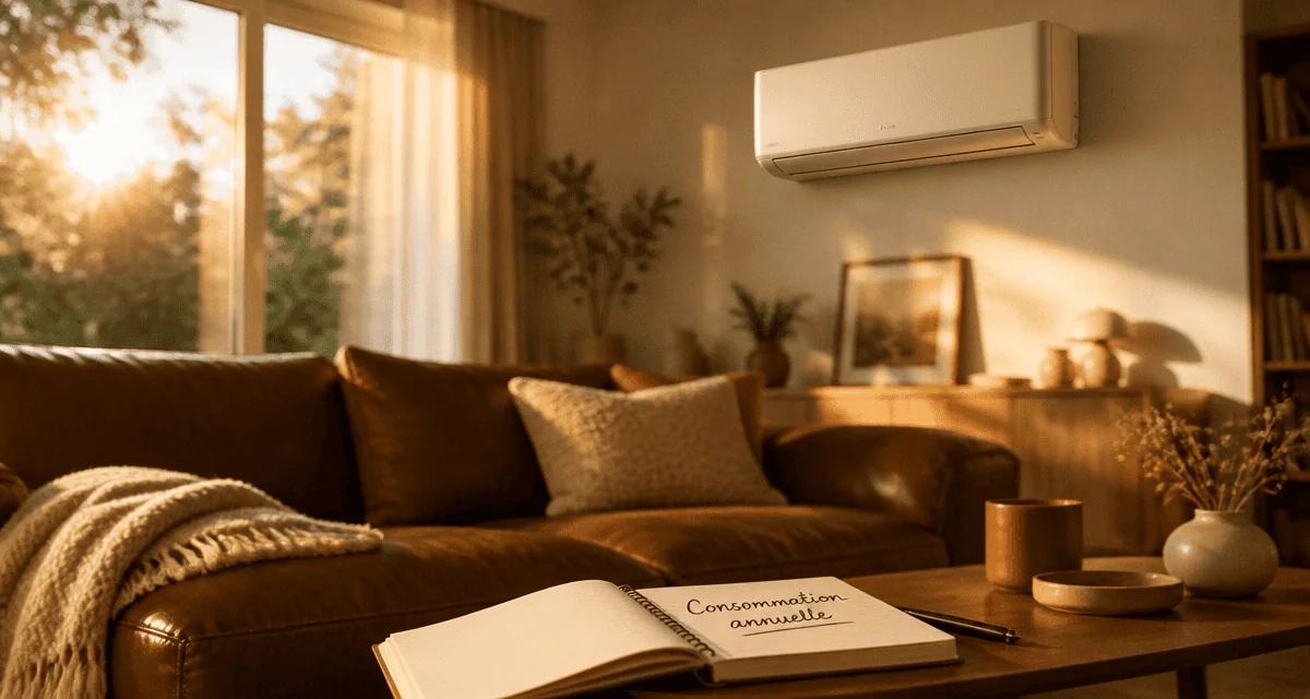 consommation electrique climatiseur reversible dans un salon