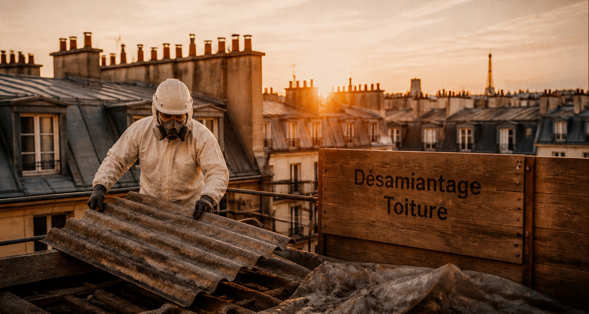 désamiantage toiture fibro Paris ouvrier
