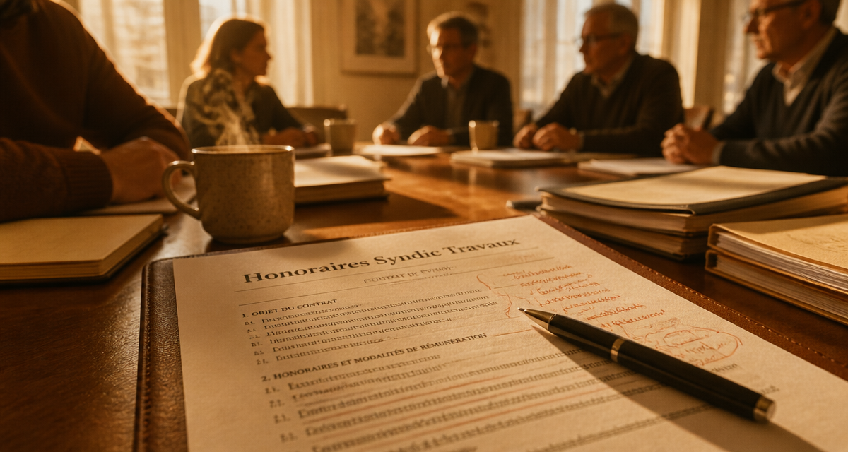 honoraires syndic sur travaux réunion copropriété