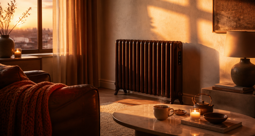radiateur à inertie consommation salon chaleureux
