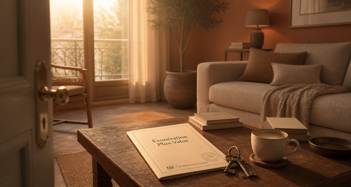 exonération plus value immobilière salon lumineux