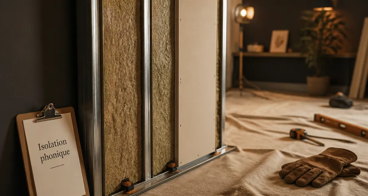 Isoler phoniquement un mur mitoyen : isolation 25 dB