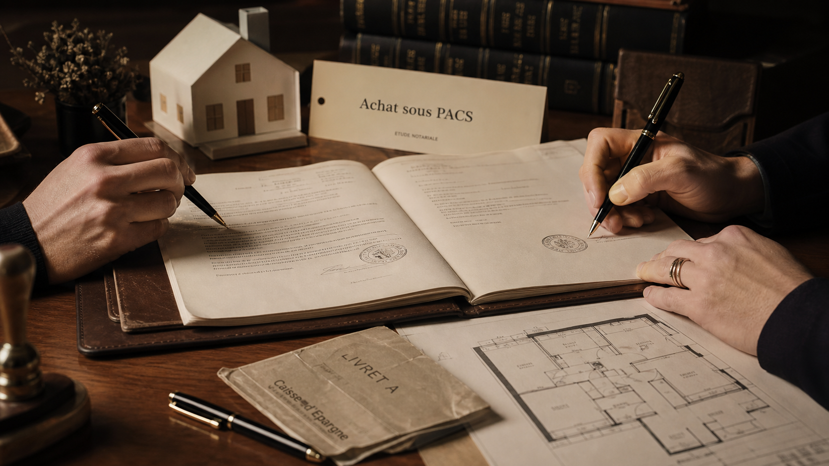 Signature dossier notaire pour pacs avantage achat immobilier