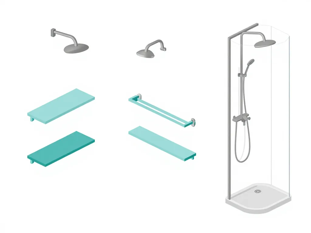 schema types etagere douche italienne