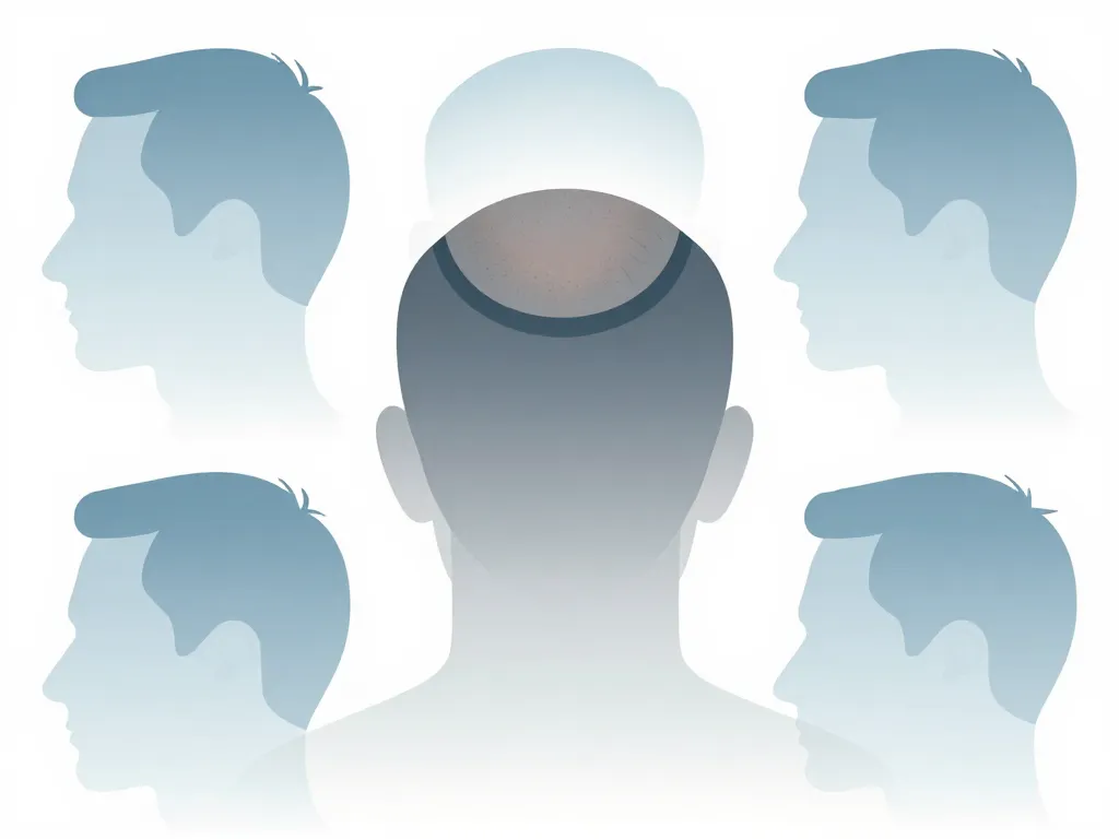 calvitie 20 ans photo schéma signes début de calvitie