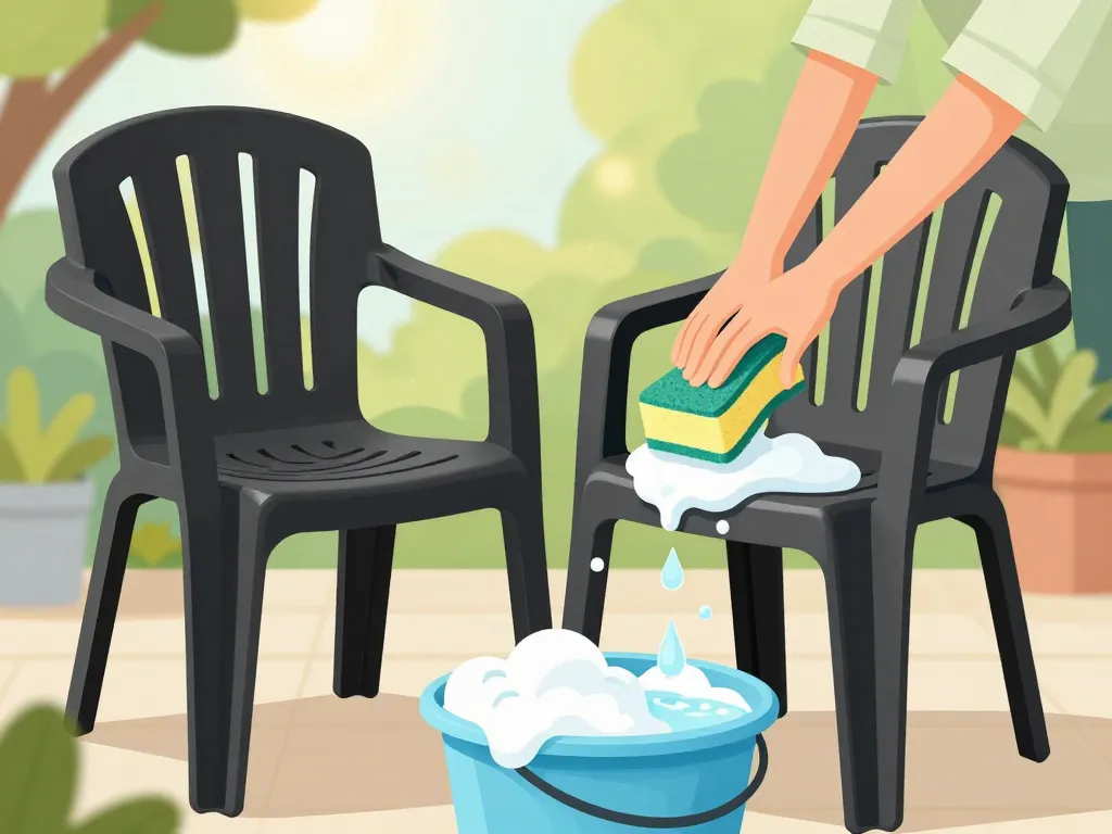 comment raviver un salon de jardin en plastique noir nettoyage doux efficace