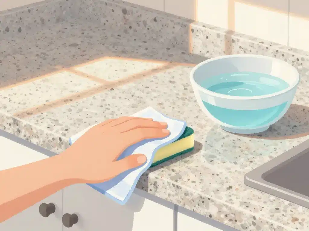 entretien plan de travail granit nettoyage quotidien microfibre